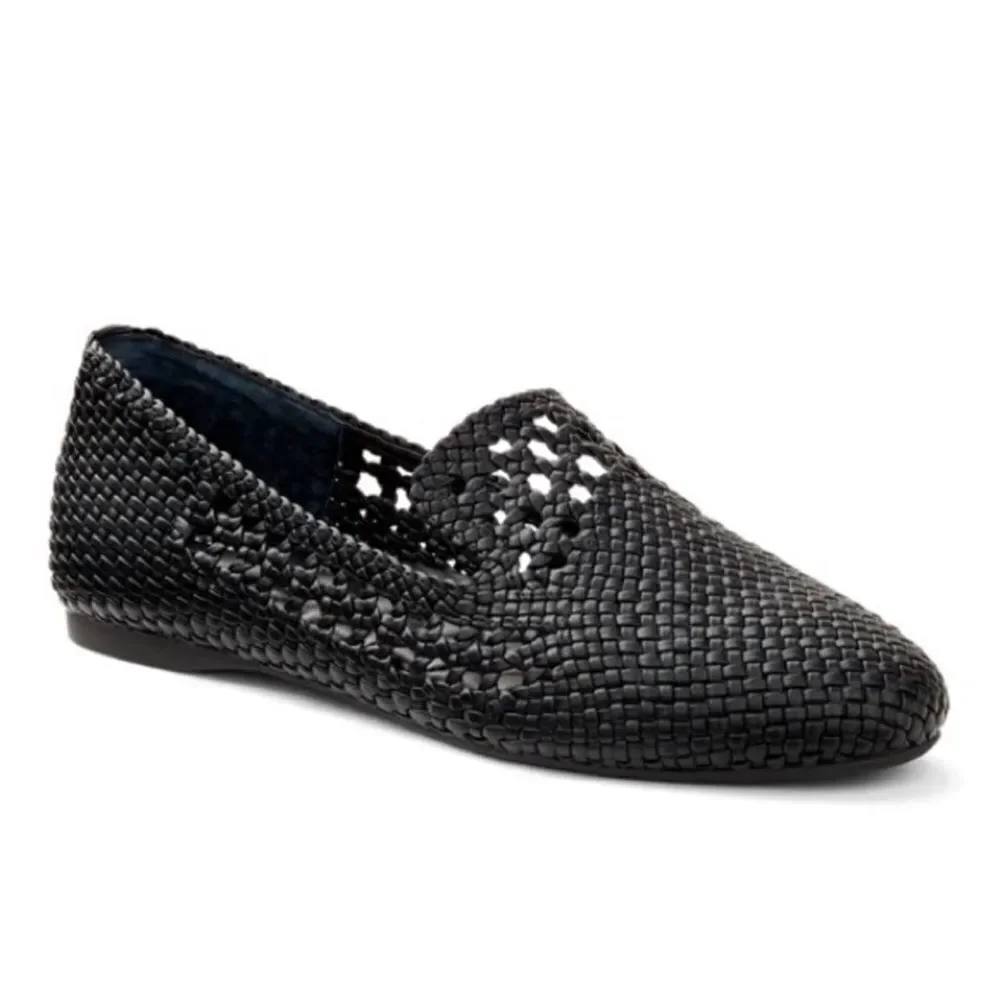 Birdies The Starling Woven Flat Loafer in Black Size 7,5
